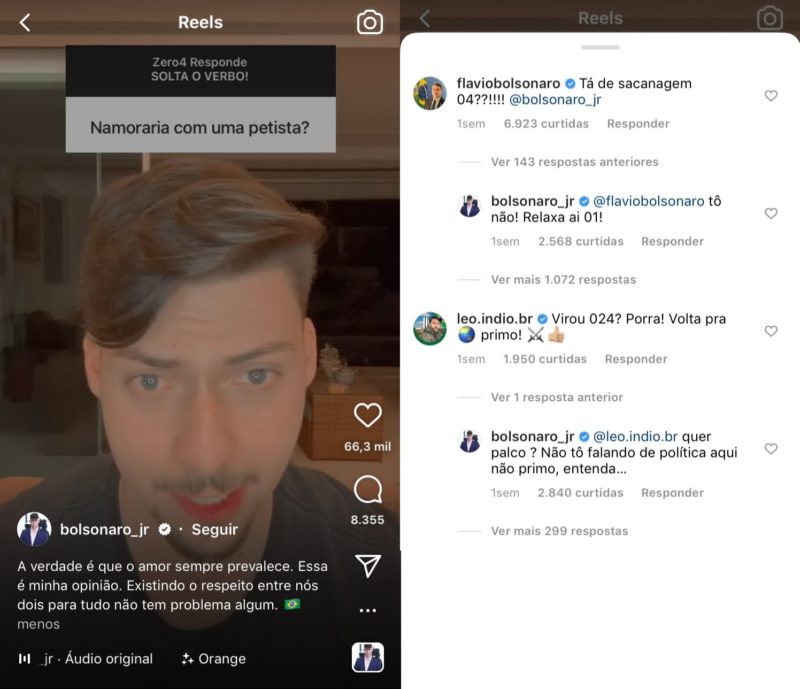 Família de Renan Bolsonaro não gostou da posição do empresário – Foto: internet/Divulgação/ND