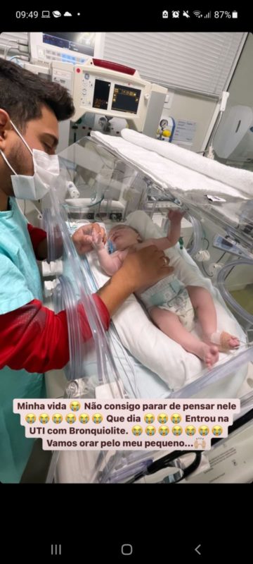 Israel pediu ora&ccedil;&otilde;es para o filho Theodoro de apenas 1 m&ecirc;s de vida – Foto: Reprodu&ccedil;&atilde;o Instagram/ND