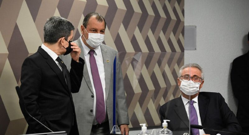 Mesa diretora da CPI da Covid – Foto: Jefferson Rudy / Ag&ecirc;ncia Senado