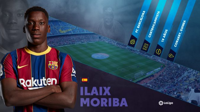 Moriba n&atilde;o quer a sele&ccedil;&atilde;o da Espanha – Foto: Barcelona/Divulga&ccedil;&atilde;o