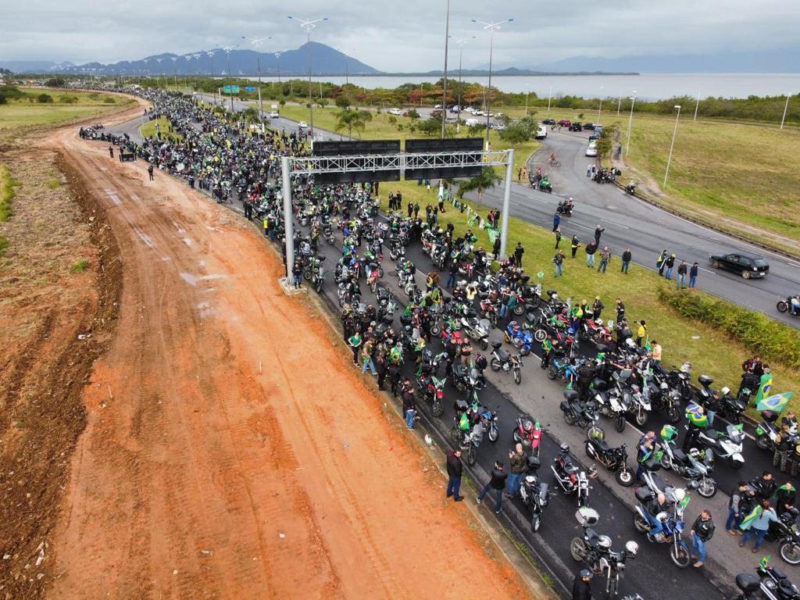 Cerca de mil motociclistas chegaram ao destino final para participar de ato na capital – Foto: Luz e Alma fotografia/ Divulga&ccedil;&atilde;o