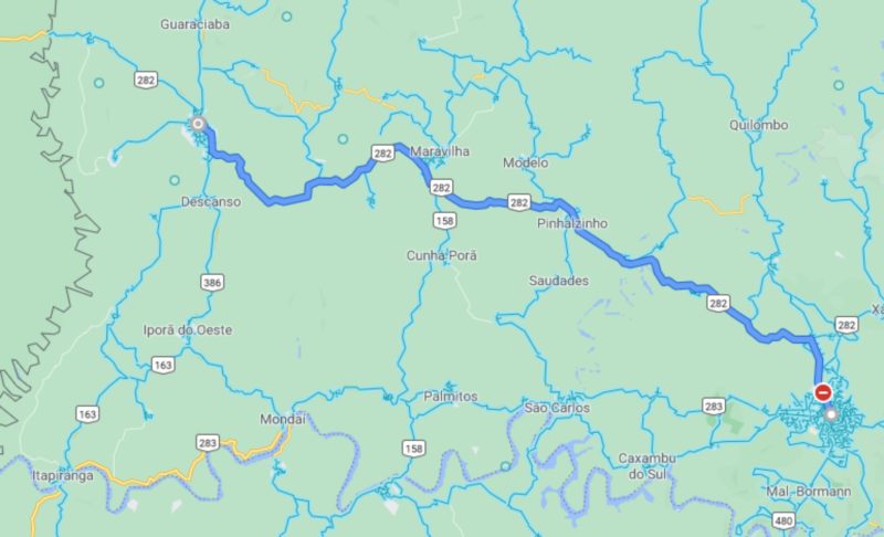 Trecho que vai receber os radares – Foto: Google Maps/ND