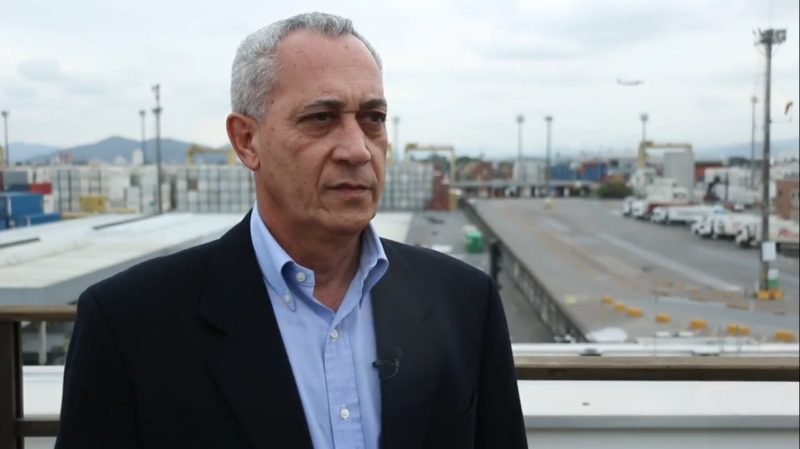Osmari Ribas, diretor da Portonave, lembra que os 660 mil cont&ecirc;ineres nos &uacute;ltimos seis meses foram transportados pela rodovia – Foto: Marcelo Feble/NDTV