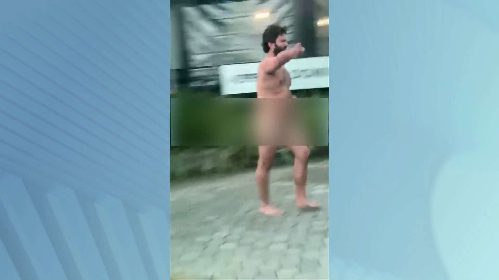 VÍDEO: homem corre pelado em SC em um dos dias mais frios do ano