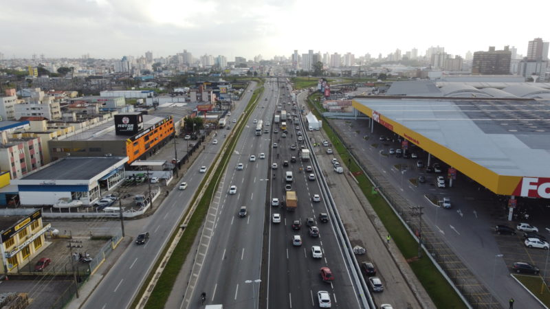 Com abertura da terceira faixa entre Palhoça e São José, trânsito melhora na BR-101 – Foto: Divulgação/ND