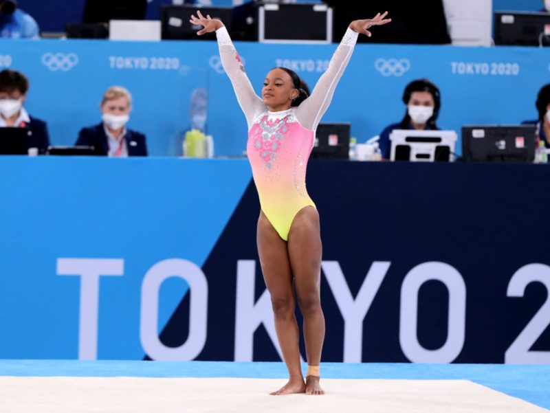 Rebeca Andrade ficou com o quinto lugar no solo – Foto: Ricardo Bufolin/CBG
