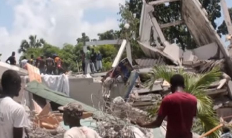 Haiti sofreu com um terremoto de magnitude 7,2 no último sábado (14) – Foto: Reprodução/ Youtube