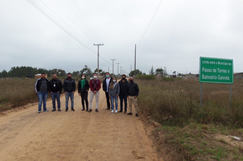 Visita técnica ao futuro trecho da Rodovia Interpraias foi realizada nesta quinta-feira (19) em Balneário Gaivota – Foto: Divulgação/Prefeitura Balneário Gaivota