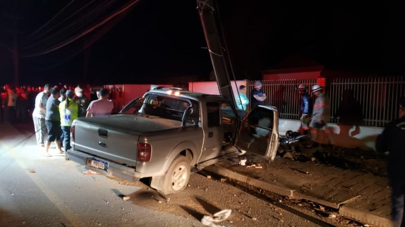 O motorista que provocou a morte do motociclista Willian Modesto, de 28 anos, na noite de sábado (31), em Garuva, está preso aguardando decisão judicial e pode ser encaminhado ao Presídio Regional de Joinville ainda nesta segunda-feira (2) – Foto: Bombeiros Militares/Divulgação ND