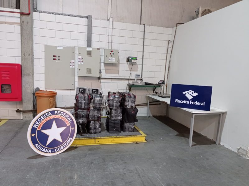 Receita Federal realiza a apreensão de 350 kg de cocaína no Porto de Itapoá – Foto: Receita Federal/Divulgação ND