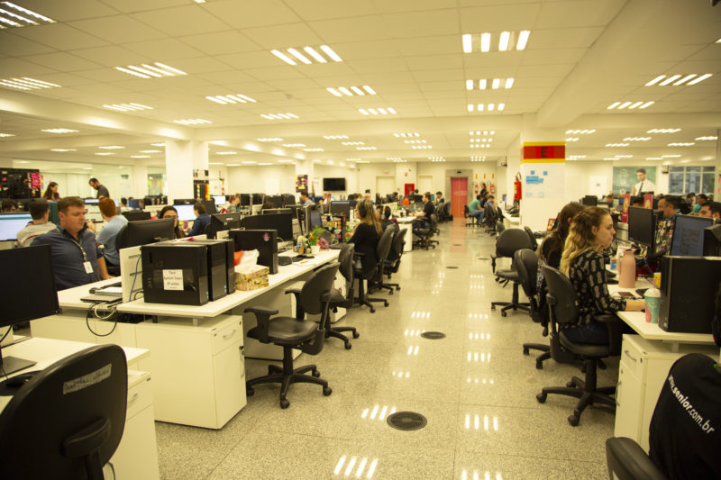 Senior Sistemas from Blumenau is another tech company on the list, ranking as the 51st best company with 1,000 to 9,999 employees.  – Photo: Publicity/Senior Sistemas/ND