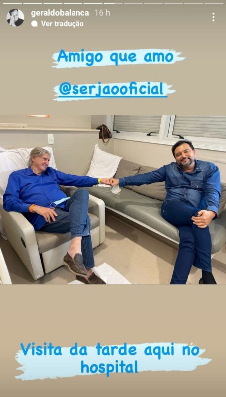 Geraldo Lu&iacute;s tranquilizou os f&atilde;s quanto ao quadro de sa&uacute;de de S&eacute;rgio Reis – Foto: Reprodu&ccedil;&atilde;o Internet