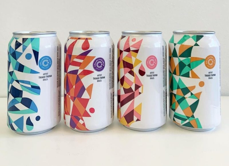 Latas da Sparkling Hard Tears, linha de chás alcoólicos da Colletive Arts Brewing – Foto: Thiago Thipan/Divulgação/ND