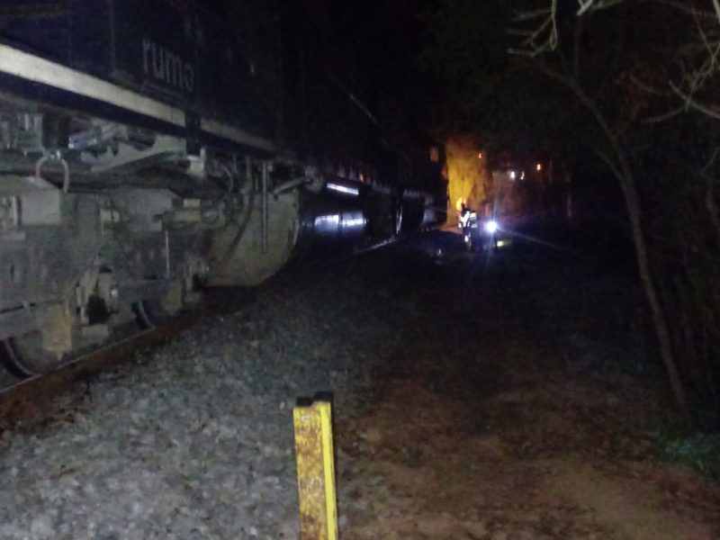 Homem teve pernas amputadas após acidente com trem em Mafra – Foto: 9BBM/Divulgação