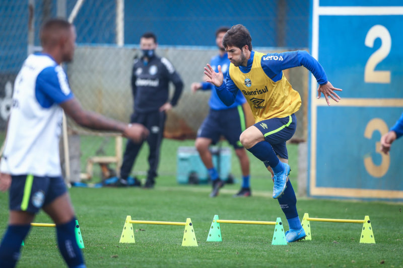 Gr&ecirc;mio quer aproveitar tempo para ganhar ritmo com treino intenso e concentra&ccedil;&atilde;o. – Foto: Lucas Uebel/Gr&ecirc;mio FBPA