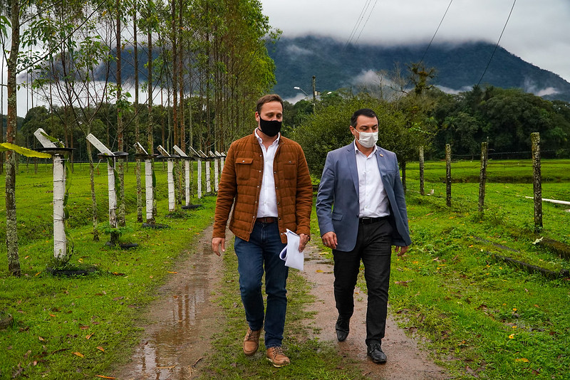 governador carlos moisés e o prefeito adriano silva