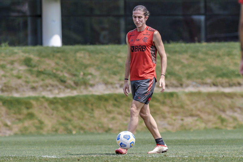 Ap&oacute;s tr&ecirc;s meses como treinador do sub-20, Filipe Lu&iacute;s agora assume, como interino, a equipe principal do Flamengo – Foto: Marcelo Cortes/Flamengo