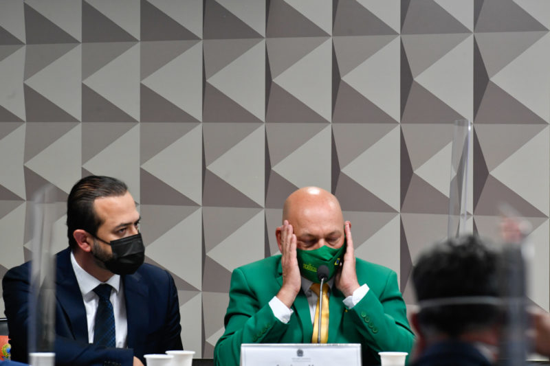 Empres&aacute;rio de SC, Luciano Hang, presta depoimento na CPI da Covid no Senado Federal, nesta quarta-feira (29) – Leopoldo Silva/Ag&ecirc;ncia Senado/ND