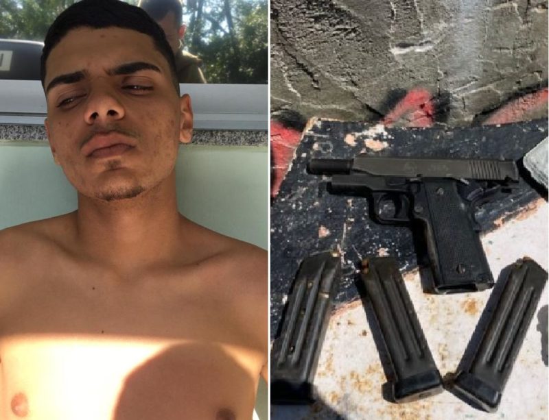 Nathaniel Alves Mendes foi morto em confronto com a pol&iacute;cia. Uma pistola 380 foi apreendida – Foto: Reprodu&ccedil;&atilde;o/ND