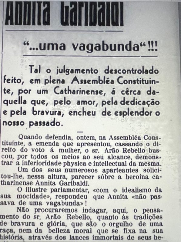 Ar&atilde;o, advogado conceituado, sofreu desgaste com as cr&iacute;ticas a Anita – Foto: Biblioteca P&uacute;blica de SC