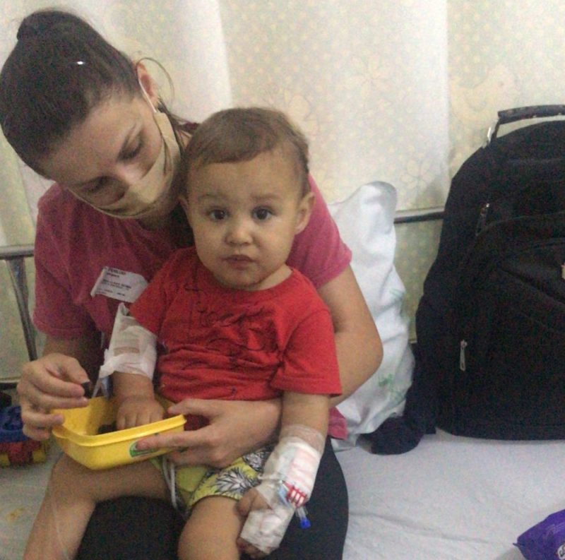 Após três dias hospitalizado, a família tem expectativa de que a criança receba alta nesta quarta-feira 15) – Foto: Arquivo Pessoal/Paulo Henrique de Almeida Machado/ND