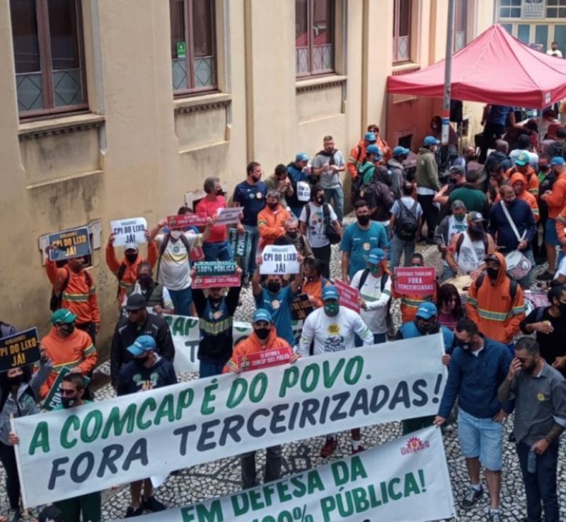 Paralisação da Comcap entra no segundo dia com novo ato no Centro – Foto: Reprodução/ND
