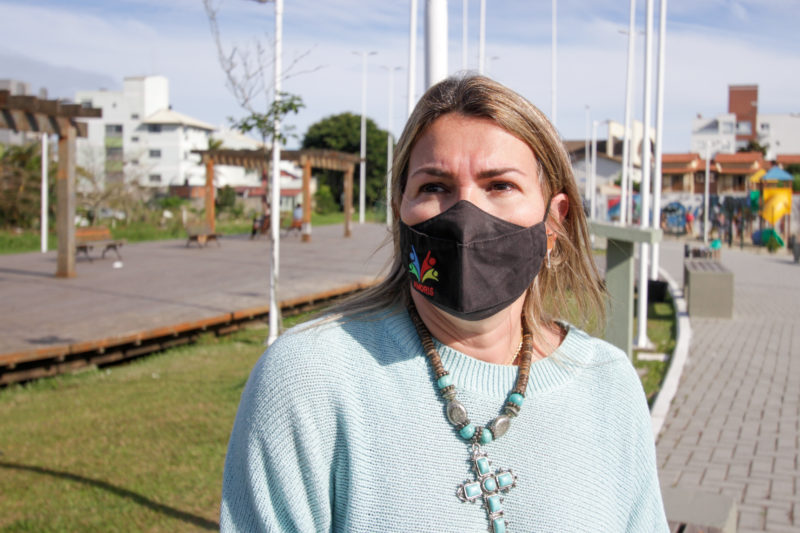 Daniele Novaes, presidente da Associação de Moradores Renovação Ingleses e Santinho – Foto: Leo Munhoz/ND