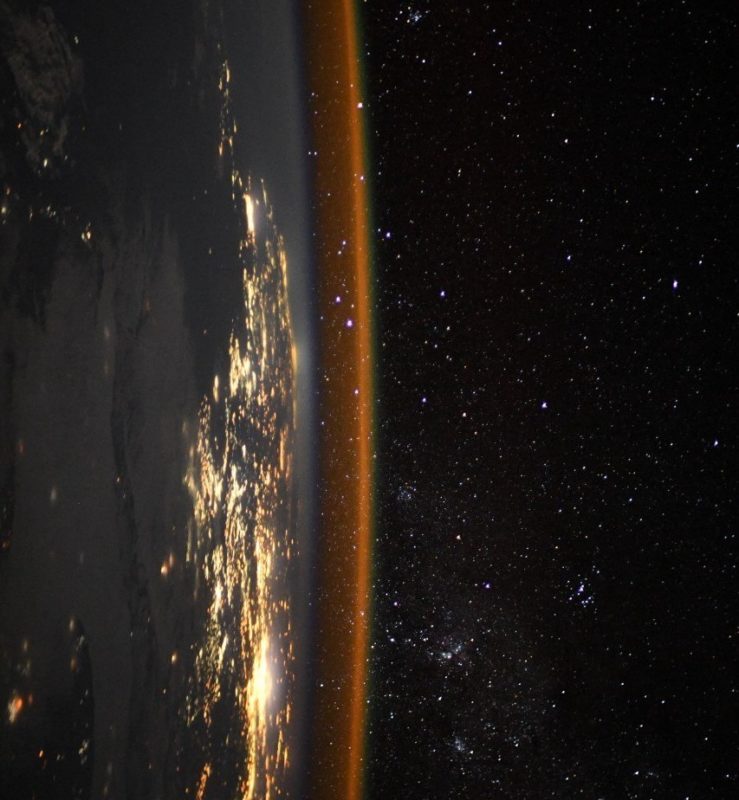 Astronauta franc&ecirc;s Thomas Pesquet registra Terra em &acirc;ngulo inusitado – Foto: Reprodu&ccedil;&atilde;o Internet/ND