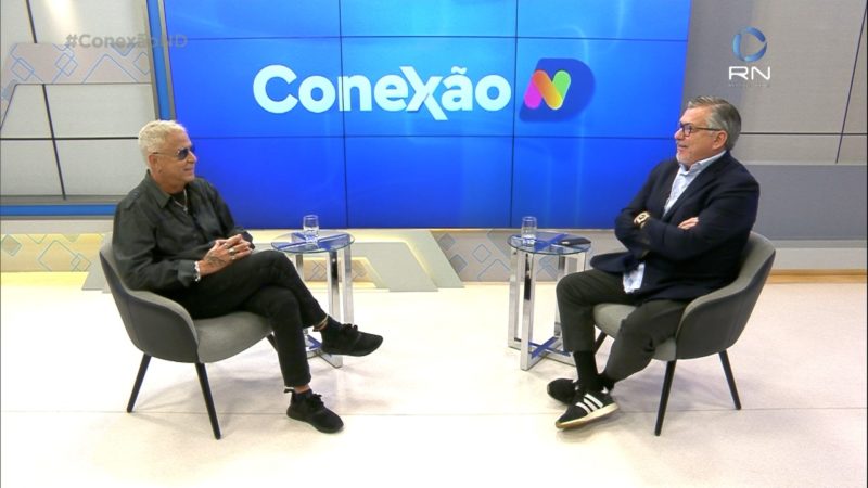 Cacau Menezes e convidado tratam sobre publicidade em campanhas eleitorais no Conex&atilde;o ND – Foto: Divulga&ccedil;&atilde;o/NDTV