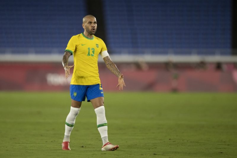 Daniel Alves vestindo a camisa da Seleção Brasileira &#8211; Foto: Lucas Figueiredo/CBF/ND