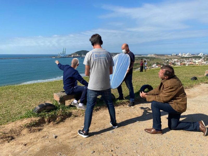 Gravação do penúltimo episódio da série especial sobre Anita Garibaldi na Ponta do Camacho – Foto: Isabela Hoffmann/NDTV