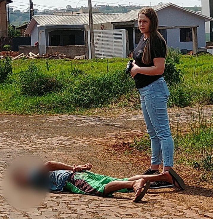 Suspeito foi preso no bairro Flor, em Xaxim – Foto: Polícia Civil/ND