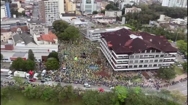 Ato em Blumenau reuniu manifestantes no feriado de 7 de setembro do ano passado – Foto: Moises Stuker/NDTV