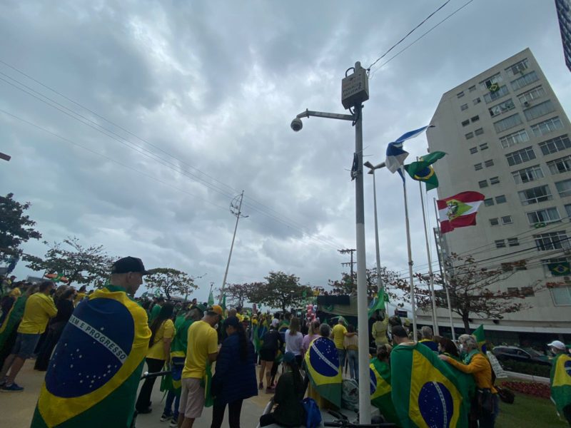 Em Santa Catarina, também foram realizados protestos a favor do governo Bolsonaro – Foto: Isabela Dotta/NDTV