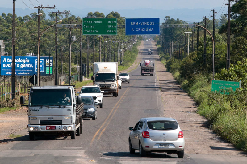 A rodovia em revitalização liga Criciúma à BR-101. – Foto: Divulgação