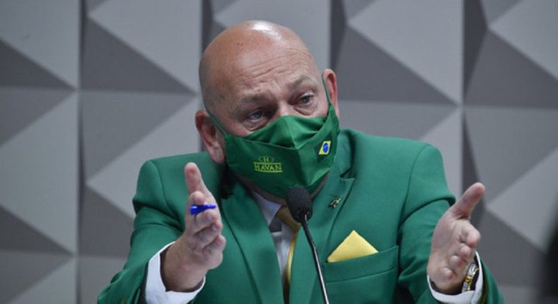 Empres&aacute;rio catarinense Luciano Hang prestou depoimento na CPI da Covid nesta quarta (29) – Foto: Leopoldo Silva / Ag&ecirc;ncia Senado