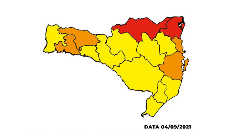 Planalto Norte e Nordeste estão em nível gravíssimo – Foto: Governo de Santa Catarina/Divulgação/ND