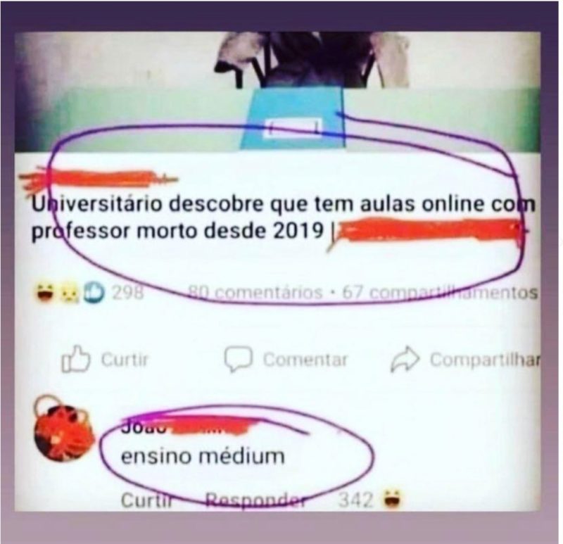 Alunos descobrem que aula online era dada por professor morto – Foto: Reprodução