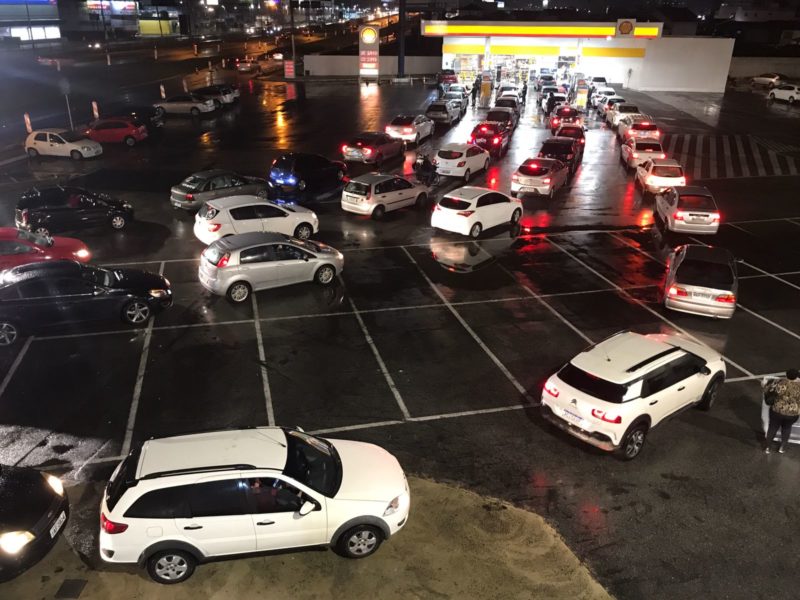 Posto de combust&iacute;vel ao lado da Havan, em Palho&ccedil;a – Foto: Leo Munhoz/ND