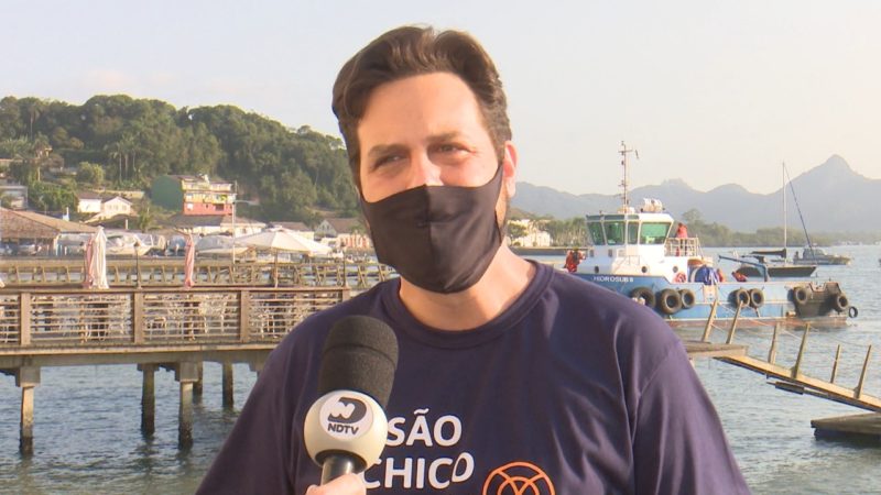 Herc&iacute;lio Corr&ecirc;a,&nbsp; secret&aacute;rio de Turismo de S&atilde;o Francisco do Sul. – Foto: Reprodu&ccedil;&atilde;o v&iacute;deo da NDTV