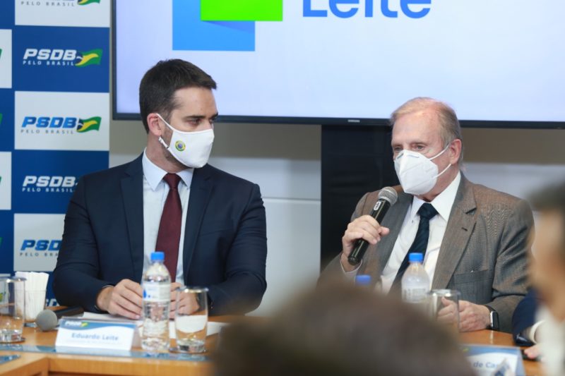Tasso Jereissati anunciou ontem a desistência das prévias e o apoio para Eduardo Leite – Foto: Divulgação