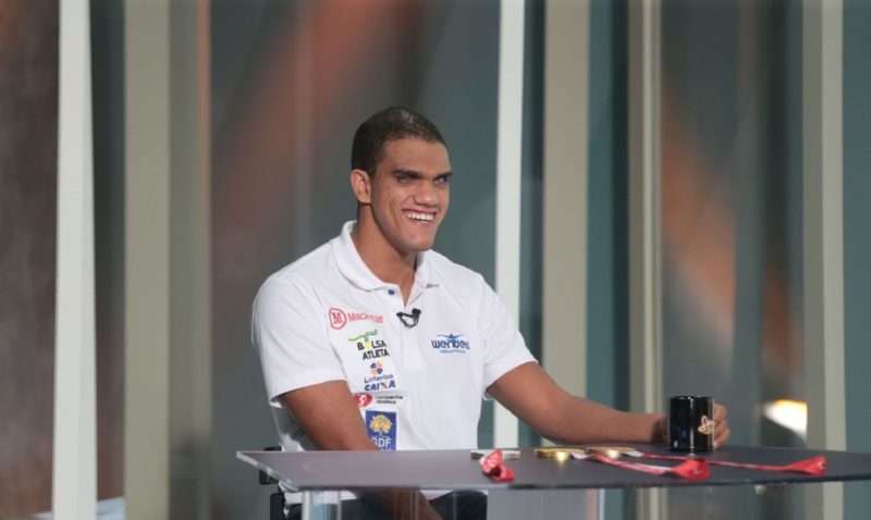 O atleta paralímpico, Wendell Belarmino, foi medalhista olímpico na natação em Tóquio 2020 – Foto: Valter Campanato/Agência Brasil/ND