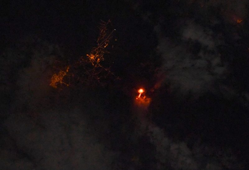 Astronauta francês em missão registra erupção do vulcão Cumbre Vieja – Foto: Reprodução/Redes Sociais/ND