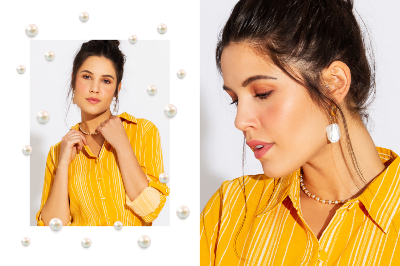 Pérolas dão sofisticação e elegância a qualquer look – Foto: Divulgação/FIP a Feira da Moda