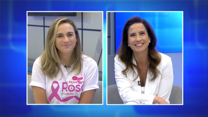 M&aacute;rcia Dutra recebe a m&eacute;dica Rebeca Neves Heizen no est&uacute;dio do Conex&atilde;o ND. – Foto: Reprodu&ccedil;&atilde;o/NDTV