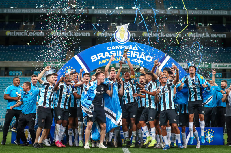Tricolor venceu o Campeonato Brasileiro de Aspirantes pela primeira vez. - Foto: Lucas Uebel/Gremio FBPA/ND