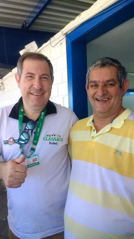 Rafael Henzel e S&eacute;rgio Vieira (Serj&aacute;o). A resenha desses dois agora &eacute; outro lugar. Saudades. – Foto: rede social/S&eacute;rgio Vieira
