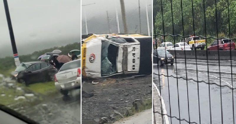 Acidentes em Florian&oacute;polis na manh&atilde; desta sexta-feira (29) – Foto: Reprodu&ccedil;&atilde;o/ND