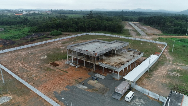 Obra do novo hospital de Araquari – Foto: Prefeitura de Araquari