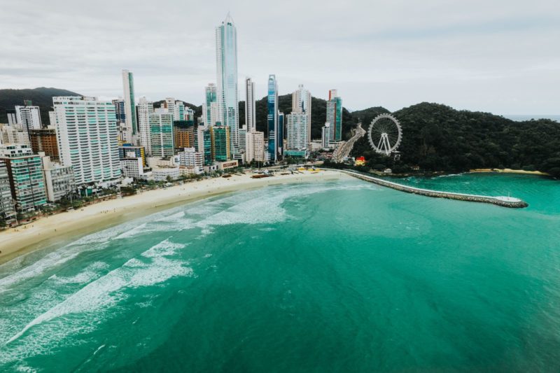 Obra de alargamento da praia Central esta na última etapa – Foto: Secom BC/Divulgação